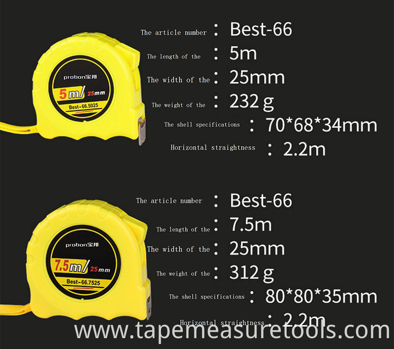 hight quality pressure and wear resistance matte layer blade retractable measuring tape